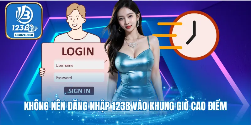 Không nên đăng nhập 123B vào khung giờ cao điểm